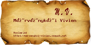 Márványkői Vivien névjegykártya